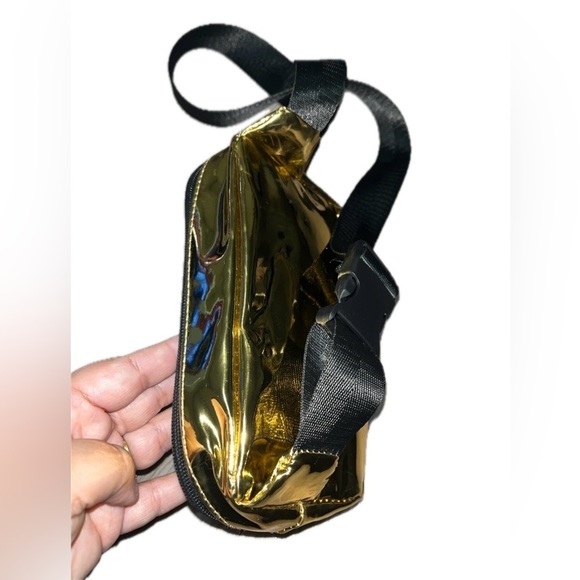 MAC Gold & Black Belt Bag, Zip Closure Adjustable Strap (Empty) - Picture 7 of 10